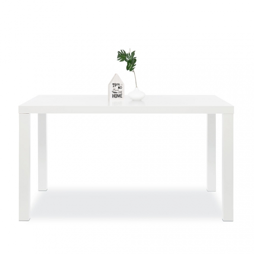Jedálenský stôl Priscilla, 140 cm, biela lesk - 1