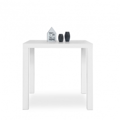 Jedálenský stôl Priscilla, 80 cm, biela lesk