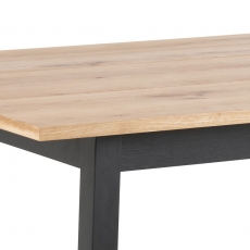 Jedálenský stôl Rachel, 160 cm, čierna/dub - 3