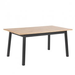 Jedálenský stôl Rachel, 160 cm, čierna/dub