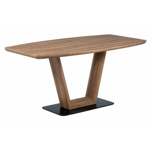 Jedálenský stôl Reno, 160 cm, čierna / hnedá - 1