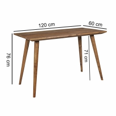Jedálenský stôl Repa, 120 cm, masív Sheesham - 2