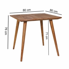 Jedálenský stôl Repa, 80 cm, masív Sheesham - 2