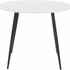 Jedálenský stôl Rex, 100 cm, biela/ čierna - 3