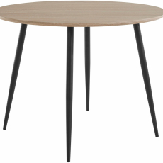 Jedálenský stôl Rex, 100 cm, dub / čierna - 1