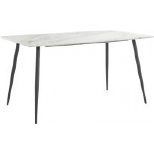 Jedálenský stôl Rex, 140 cm, biela/ čierna - 1