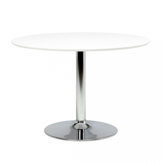Jedálenský stôl Ronny, 110 cm, biela/chróm - 1
