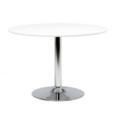 Jedálenský stôl Ronny, 110 cm, biela/chróm - 1