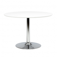 Jedálenský stôl Ronny, 110 cm, biela/chróm - 1