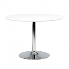 Jedálenský stôl Ronny, 110 cm, biela/chróm