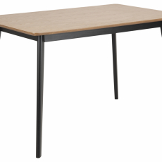 Jedálenský stôl Roxby, 120 cm, dub / čierna - 1