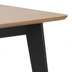 Jedálenský stôl Roxby, 120 cm, dub / čierna - 4