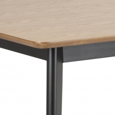 Jedálenský stôl Roxby, 120 cm, dub / čierna - 8