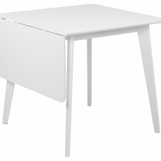 Jedálenský stôl Roxby, 80-120 cm, biela - 1