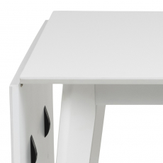 Jedálenský stôl Roxby, 80-120 cm, biela - 5