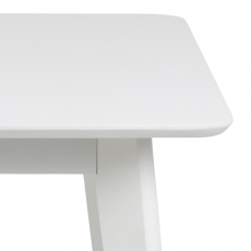 Jedálenský stôl Roxby, 80-120 cm, biela - 12