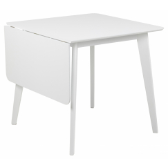 Jedálenský stôl Roxby, 80-120 cm, biela