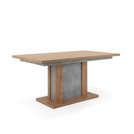 Jedálenský stôl rozkladací Argo, 215 cm, betón/dub - 1