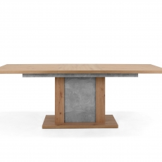 Jedálenský stôl rozkladací Argo, 215 cm, betón/dub - 5