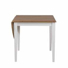 Jedálenský stôl rozkladací Brian, 115 cm, dub/biela - 2