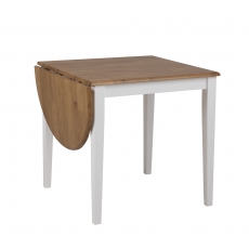 Jedálenský stôl rozkladací Brian, 115 cm, dub/biela - 1
