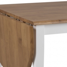 Jedálenský stôl rozkladací Brian, 115 cm, dub/biela - 3