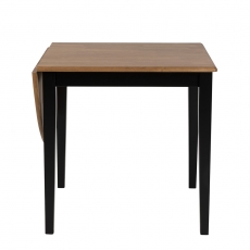 Jedálenský stôl rozkladací Brian, 115 cm, dub/čierna - 2