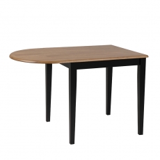 Jedálenský stôl rozkladací Brian, 115 cm, dub/čierna - 3