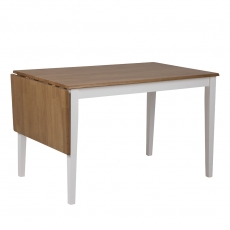 Jedálenský stôl rozkladací Brian, 160 cm, dub/biela - 1