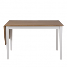 Jedálenský stôl rozkladací Brian, 160 cm, dub/biela - 2