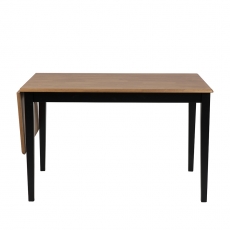 Jedálenský stôl rozkladací Brian, 160 cm, dub/čierna - 2