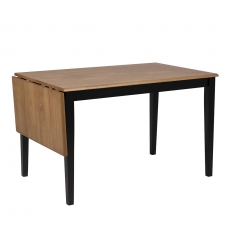 Jedálenský stôl rozkladací Brian, 160 cm, dub/čierna - 1