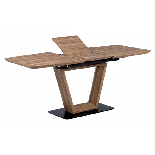 Jedálenský stôl rozkladací Gilbert, 180 cm, čierna/hnedá - 1