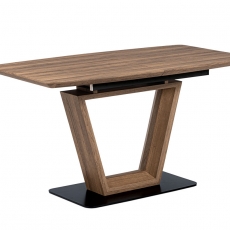 Jedálenský stôl rozkladací Gilbert, 180 cm, čierna/hnedá - 2