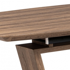 Jedálenský stôl rozkladací Gilbert, 180 cm, čierna/hnedá - 4