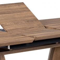 Jedálenský stôl rozkladací Gilbert, 180 cm, čierna/hnedá - 5