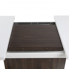 Jedálenský stôl rozkladací Hardy, 210 cm, biela/orech - 4