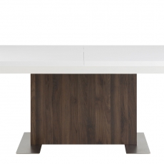 Jedálenský stôl rozkladací Hardy, 210 cm, biela/orech - 3