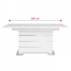 Jedálenský stôl rozkladací Malta, 200 cm, biela - 4