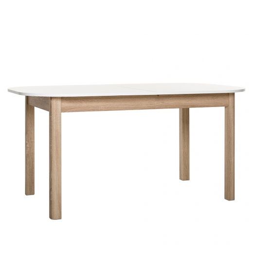 Jedálenský stôl rozkladací Skane, 200 cm, biela / Sonoma dub - 1