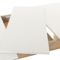 Jedálenský stôl rozkladací Skane, 200 cm, biela / Sonoma dub - 5