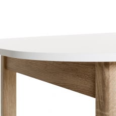 Jedálenský stôl rozkladací Skane, 200 cm, biela / Sonoma dub - 10