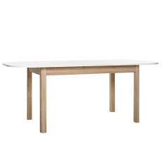 Jedálenský stôl rozkladací Skane, 200 cm, biela / Sonoma dub - 7