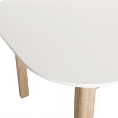 Jedálenský stôl rozkladací Skane, 200 cm, biela / Sonoma dub - 11
