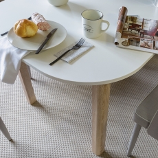 Jedálenský stôl rozkladací Skane, 200 cm, biela / Sonoma dub - 12