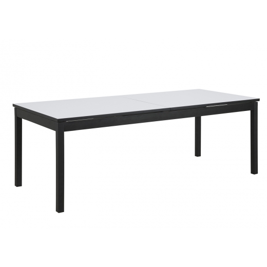 Jedálenský stôl rozkladací Solna, 315 cm, biela/čierna - 1