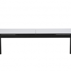 Jedálenský stôl rozkladací Solna, 315 cm, biela/čierna - 3