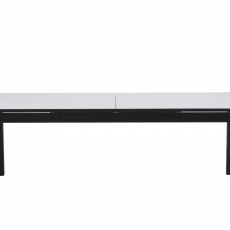 Jedálenský stôl rozkladací Solna, 315 cm, biela/čierna - 3