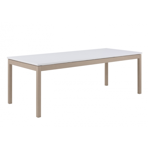 Jedálenský stôl rozkladací Solna, 315 cm, biela/dub - 1