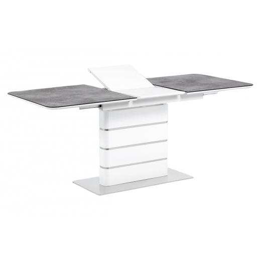 Jedálenský stôl rozkladací Tampa, 180 cm, sivá / biela - 1